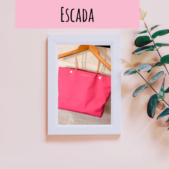 ESCADA pink summer beach tote - Picture 1 of 4